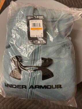 Under Armour Women's Full-Zip Fleece Hoodie in Pale Blue